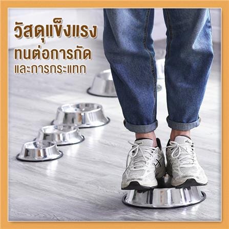 ชามอาหารสัตว์เลี้ยง กันลื่น PETUS 30 ซม. สีสเตนเลส_4