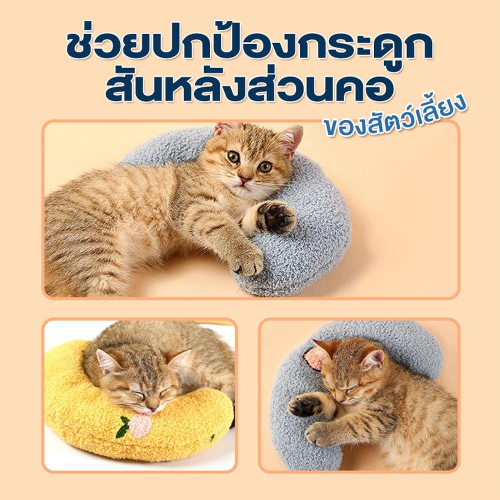 หมอนรองคอพระจันทร์ PETUS สีฟ้า