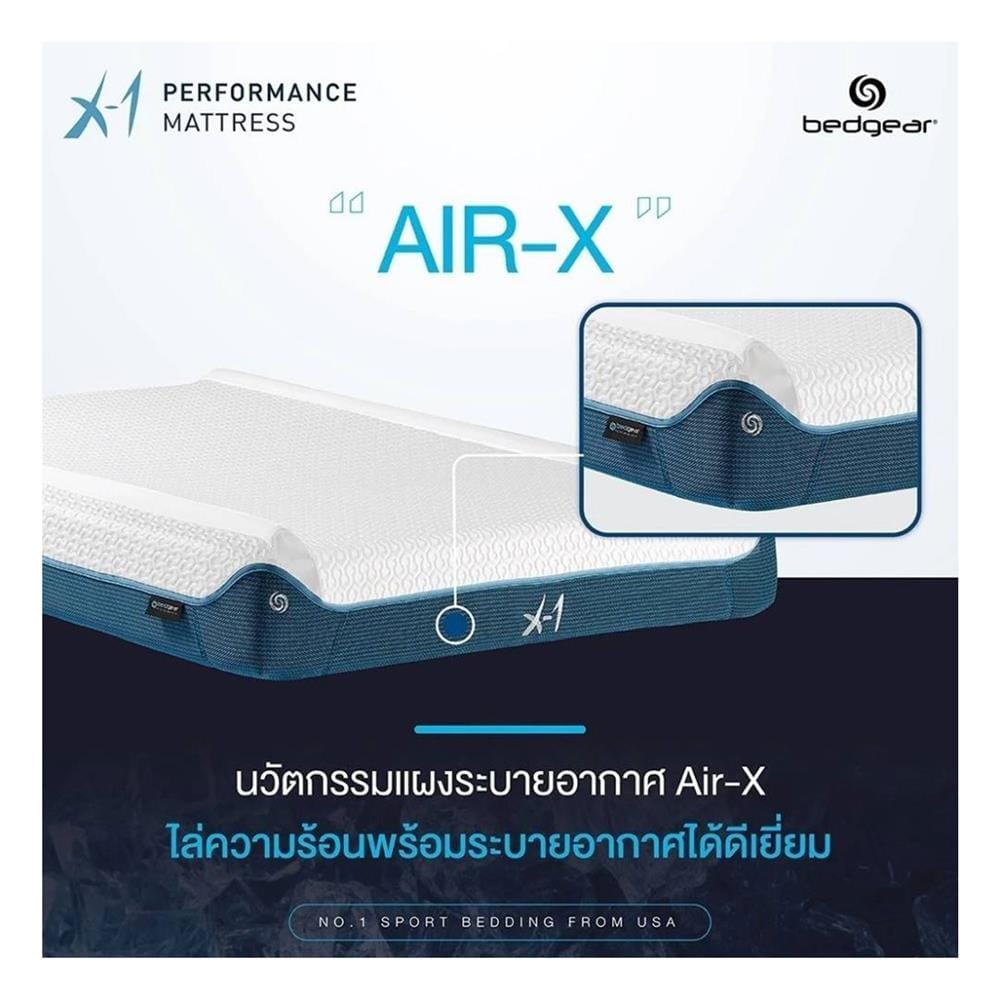 ที่นอนโฟม 3.5 ฟุต BEDGEAR รุ่น X1 พร้อมหมอนหนุน 1 ใบ