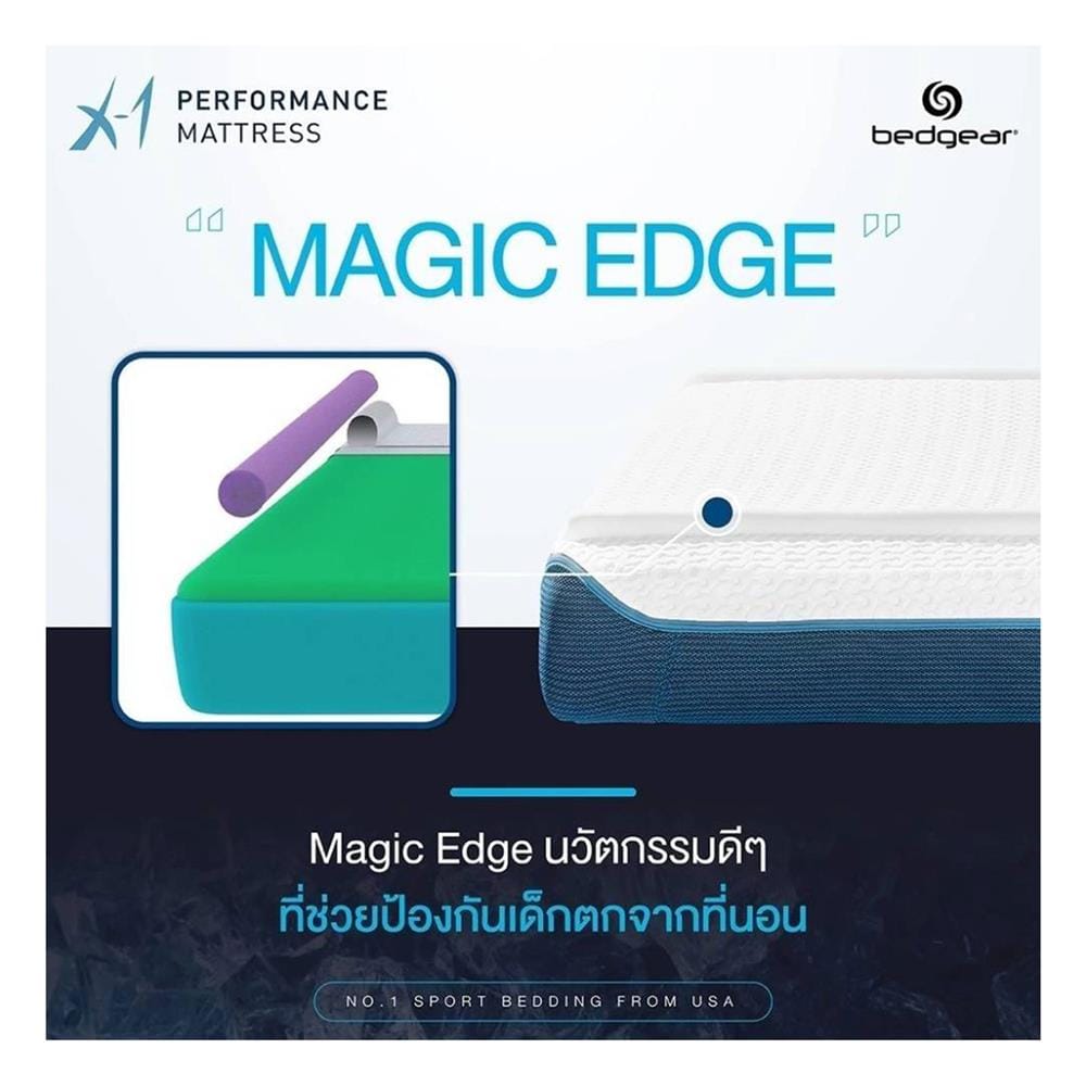 ที่นอนโฟม 3.5 ฟุต BEDGEAR รุ่น X1 พร้อมหมอนหนุน 1 ใบ
