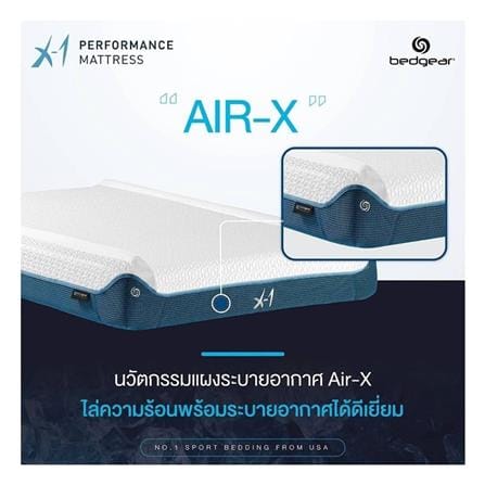 ที่นอนโฟม 3.5 ฟุต BEDGEAR รุ่น X1 พร้อมหมอนหนุน 1 ใบ_6