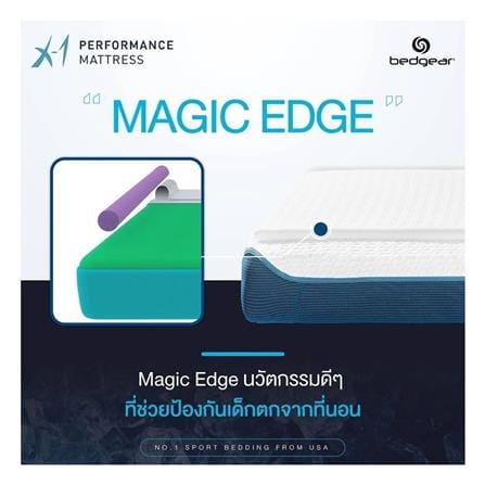 ที่นอนโฟม 3.5 ฟุต BEDGEAR รุ่น X1 พร้อมหมอนหนุน 1 ใบ_9