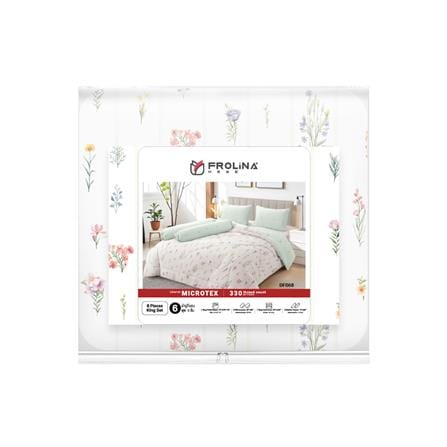 ชุดผ้าปูที่นอน 6 ฟุต (ชุด 6 ชิ้น) FROLINA MICROTEX DF068_4