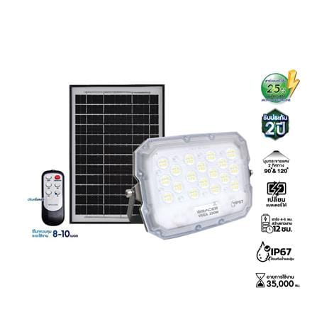 ไฟสปอตไลท์ SOLAR RACER VEGA 220 วัตต์ WARM WHITE สีขาว/เทา_0