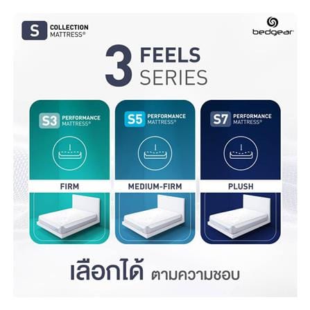 ที่นอนเมมโมรี่โฟม 6 ฟุต BEDGEAR รุ่น S5 พร้อมหมอนหนุน 2 ใบ_8