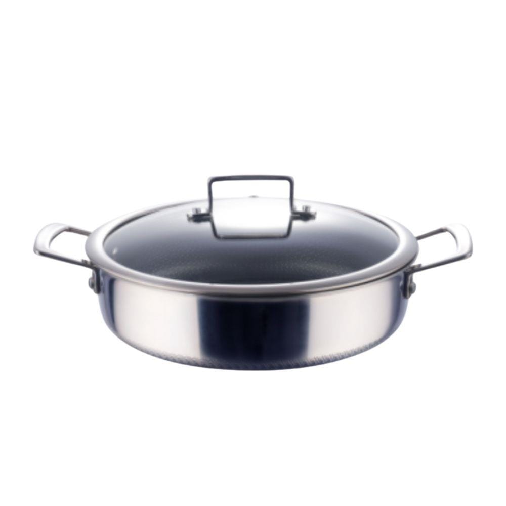 หม้อตื้นสเตนเลส 30 ซม. AMERCOOK ARISTO PRO