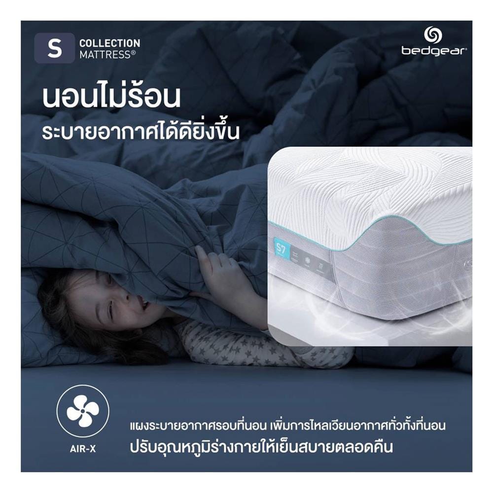 ที่นอนเมมโมรี่โฟม 3.5 ฟุต BEDGEAR พร้อมหมอนหนุน 1 ใบ