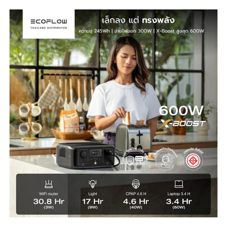POWER BOX ECOFLOW RIVER 3 300 วัตต์ สีดำ_4