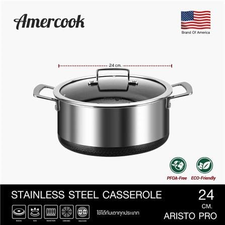 หม้อสเตนเลส 24 ซม. AMERCOOK ARISTO PRO_4