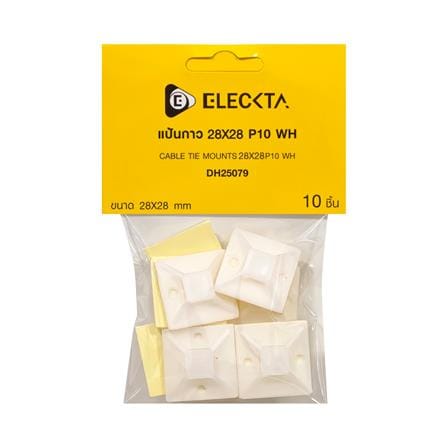 แป้นกาว ELECKTA 28x28 มม. สีขาว (แพ็ก 10 ชิ้น)_2