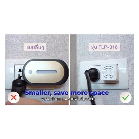 กระดิ่งรีโมทไร้สาย ADVENTE รุ่น มินิ FLP-316 สีขาว_2