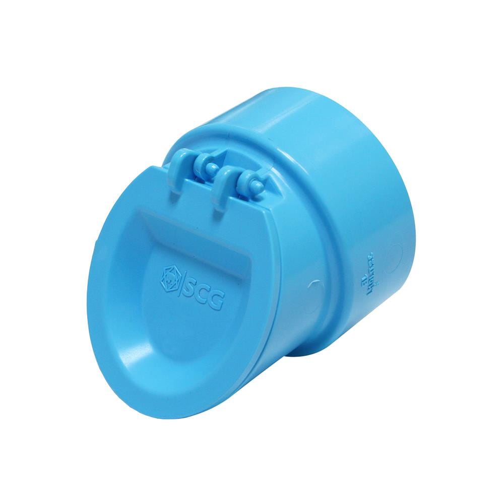 ฝาปิดปลายท่อน้ำทิ้ง PVC SCG 4 นิ้ว สีฟ้า