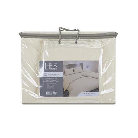 ชุดผ้าปูที่นอน 6 ฟุต (ชุด 6 ชิ้น) HOME LIVING STYLE MANDELA สี BEIGE_5