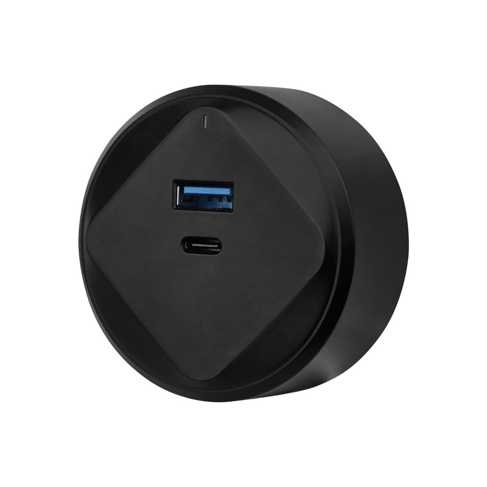 เต้ารับไร้สาย HACO USB TYPE A/C TR-USB/ACQ-BK สีดำ