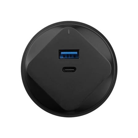 เต้ารับไร้สาย HACO USB TYPE A/C TR-USB/ACQ-BK สีดำ