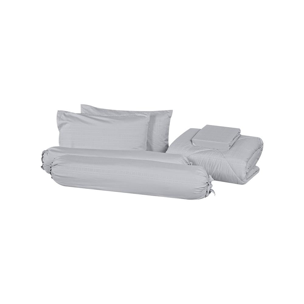 ชุดผ้าปูที่นอน 6 ฟุต (ชุด 6 ชิ้น) HOME LIVING STYLE LUTHER สี GREY