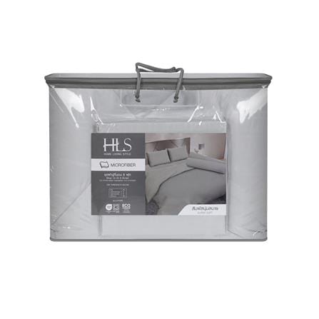 ชุดผ้าปูที่นอน 6 ฟุต (ชุด 6 ชิ้น) HOME LIVING STYLE LUTHER สี GREY_4