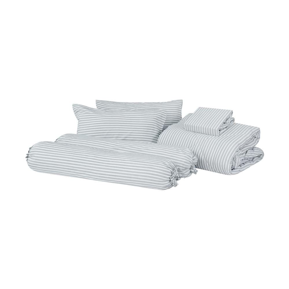 ชุดผ้าปูที่นอน 5 ฟุต (ชุด 6 ชิ้น) HOME LIVING STYLE LINEA สี GREY