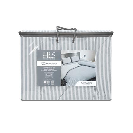ชุดผ้าปูที่นอน 6 ฟุต (ชุด 6 ชิ้น) HOME LIVING STYLE LINEA สี GREY_4