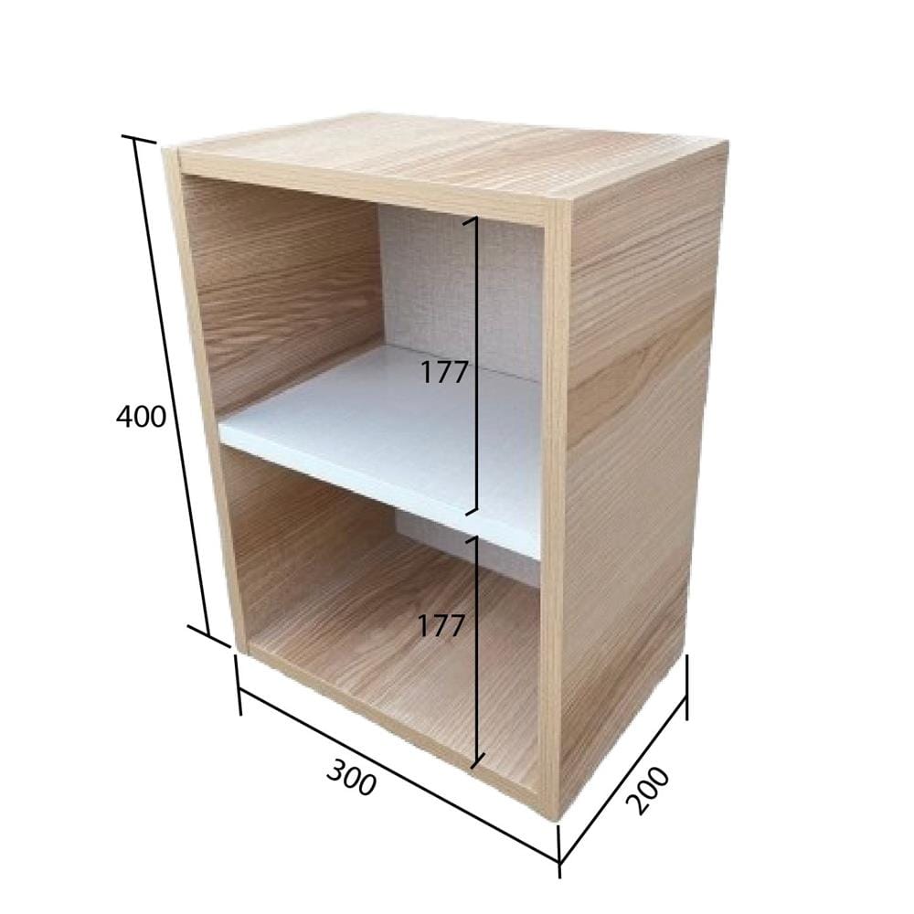 ตู้โล่ง 2 ชั้น FURDINI FINE 30 ซม. ลายไม้/ขาวผ้า/ครีมผ้า