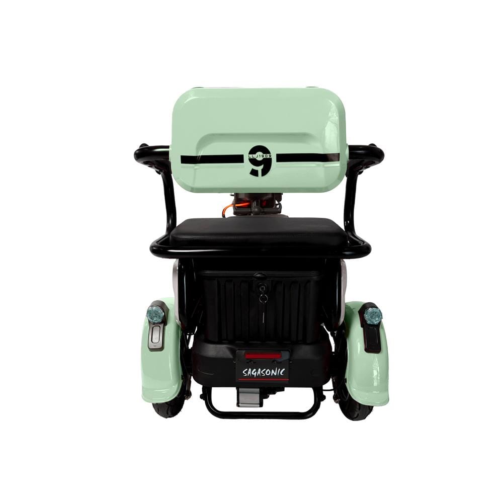 สกู๊ตเตอร์ไฟฟ้า 3 ล้อ SAGASONIC X6 สีขาว/เขียว