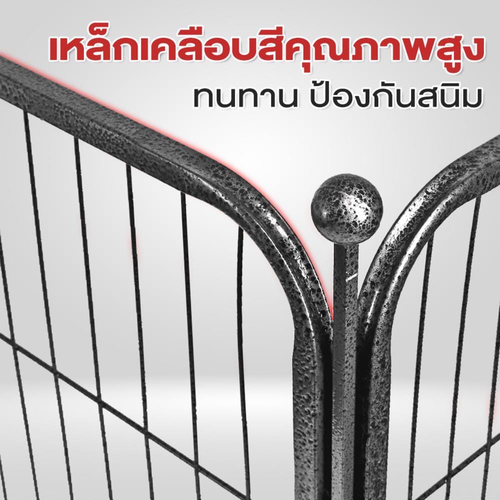 แผ่นคอกสุนัข PETUS 80 ซม. สีเทา