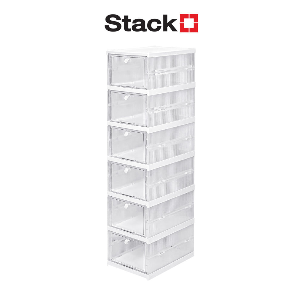 กล่องรองเท้า 6 ช่อง STACKO KLEAR 34.5X25.5X105.8 ซม. สีใส