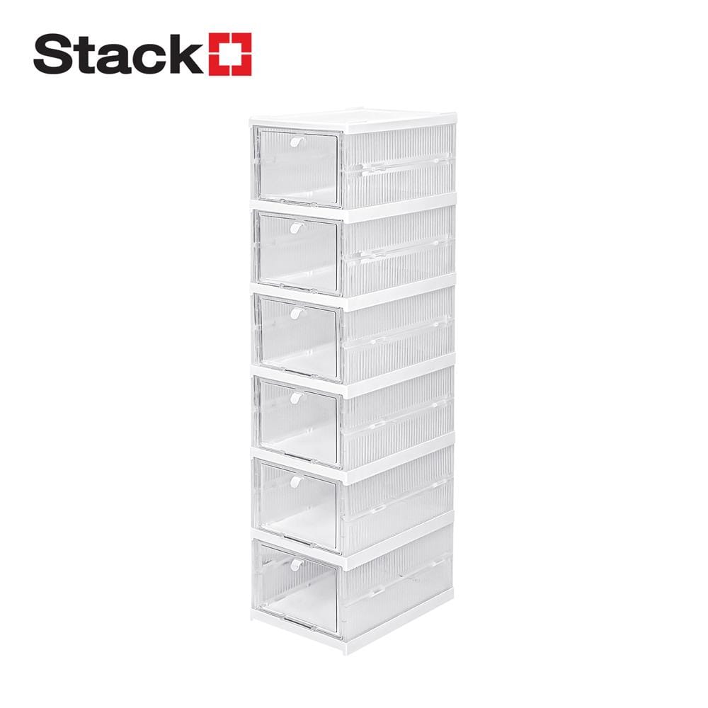 กล่องรองเท้า 6 ช่อง STACKO KLEAR 34.5X25.5X105.8 ซม. สีใส