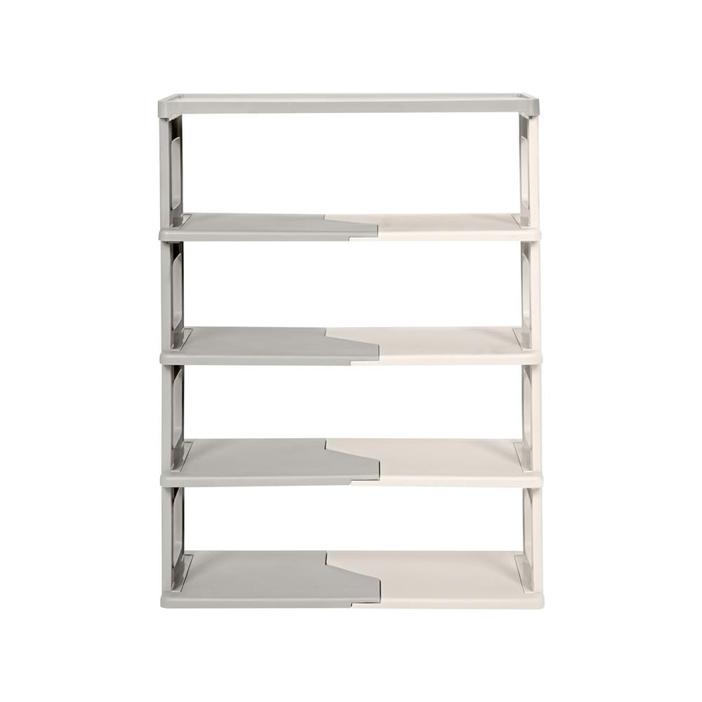 ชั้นวางรองเท้า 5 ชั้น STACKO BONNIE 53X26X75 ซม. สีขาว/เทา