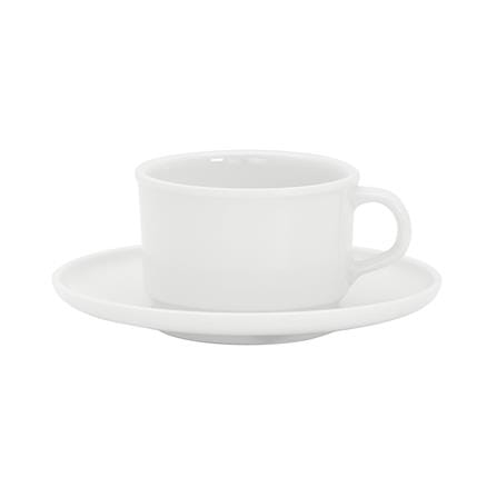 ถ้วยกาแฟและจานรองเมลามีน 300 มล. VANDA CLASSIC สีครีมขาว_0