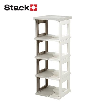 ชั้นวางรองเท้า 5 ชั้น STACKO BONNIE 26.5X26X75 ซม. สีขาว/เทา_0