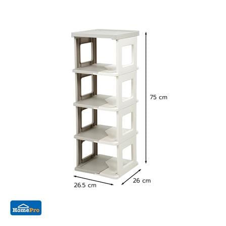 ชั้นวางรองเท้า 5 ชั้น STACKO BONNIE 26.5X26X75 ซม. สีขาว/เทา_6