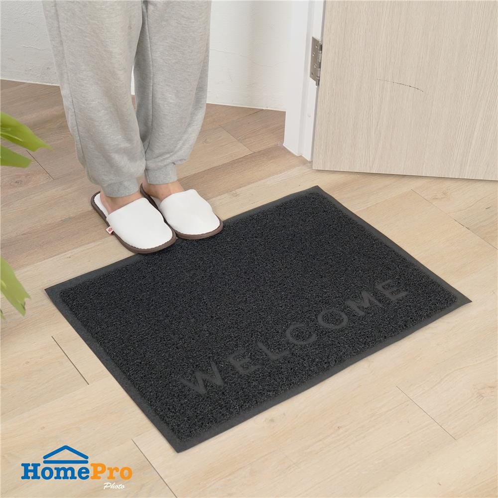 พรมเช็ดเท้าดักฝุ่น HOME LIVING STYLE W.NEO 50X70 ซม. สีดำ