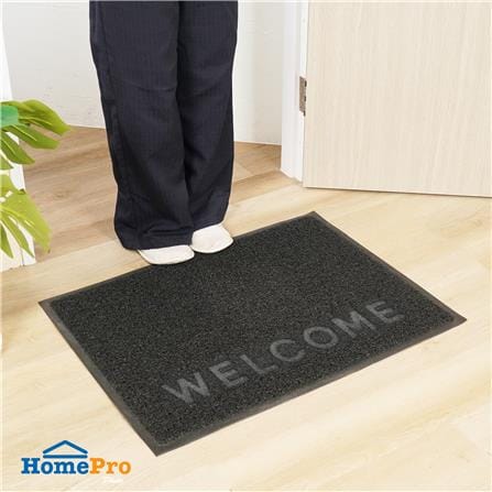 พรมเช็ดเท้าดักฝุ่น HOME LIVING STYLE W.NEO 60X80 ซม. สีดำ_5
