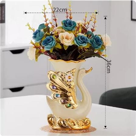 แจกันตกแต่ง INTERY CT209E041_04 สีฟ้า/ขาว_6
