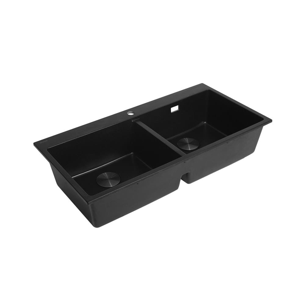 ซิงค์ฝัง 2 หลุม DYNA HOME DH-10050-GNBK2B สีดำ