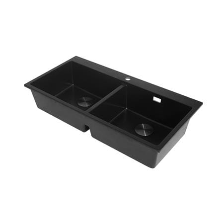 ซิงค์ฝัง 2 หลุม DYNA HOME DH-10050-GNBK2B สีดำ_3