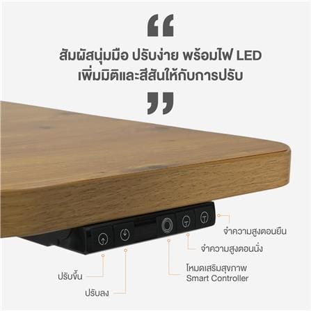โต๊ะปรับระดับไฟฟ้า ERGOTREND ELEVIO 120 ซม. สีขาว/น้ำตาล_7