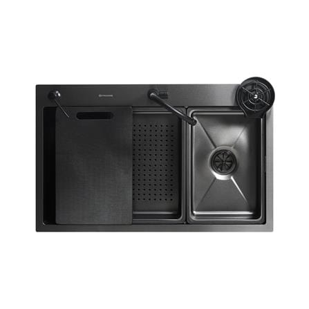 ซิงค์ฝัง 1 หลุม DYNA HOME DH-8050-BKMS1B สีดำ_0