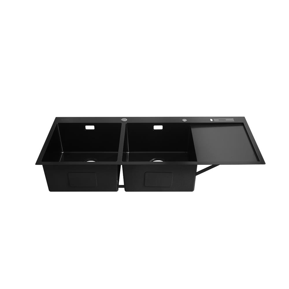 ซิงค์ฝัง 2 หลุม 1 ที่พัก DYNA HOME WD-12050-TD-BK สีดำ