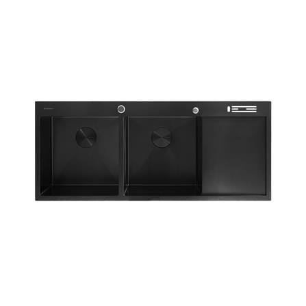 ซิงค์ฝัง 2 หลุม 1 ที่พัก DYNA HOME WD-12050-TD-BK สีดำ_1