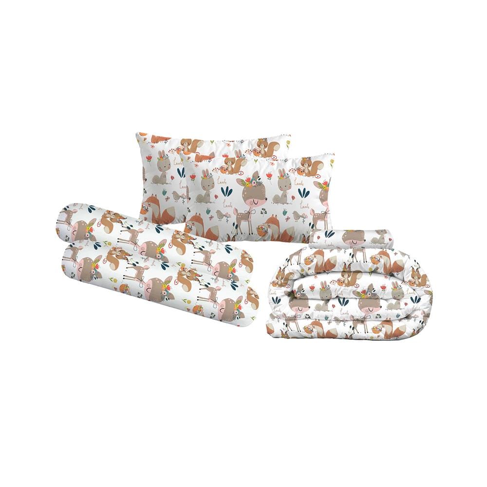 ชุดผ้าปูที่นอน 3.5 ฟุต (ชุด 6 ชิ้น) LEILALYNN DEER LOVE สี WHITE