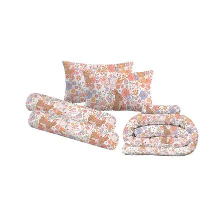 ชุดผ้าปูที่นอน 5 ฟุต (ชุด 6 ชิ้น) LEILALYNN RABBITS GARDEN สี PINK_2