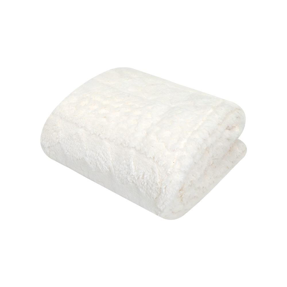 ผ้าห่ม HOME LIVING STYLE SHERPA 60X80 นิ้ว สี CREAM