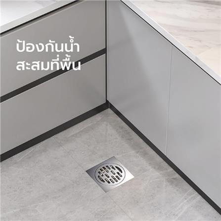 ตะแกรงกันกลิ่นเหลี่ยม CASSA CM0054 10 ซม. สีเงิน_2