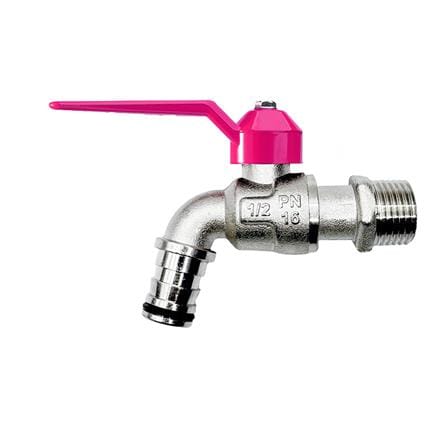 ก๊อกสนามแฟนซี SANWA 1/2 นิ้ว สีชมพู_1