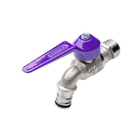 ก๊อกสนามแฟนซี SANWA 1/2 นิ้ว สีม่วง_0