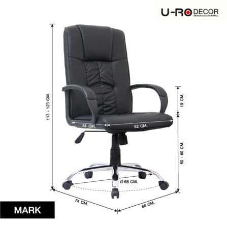 เก้าอี้สำนักงาน U-RO DECOR MARK สีดำ_10