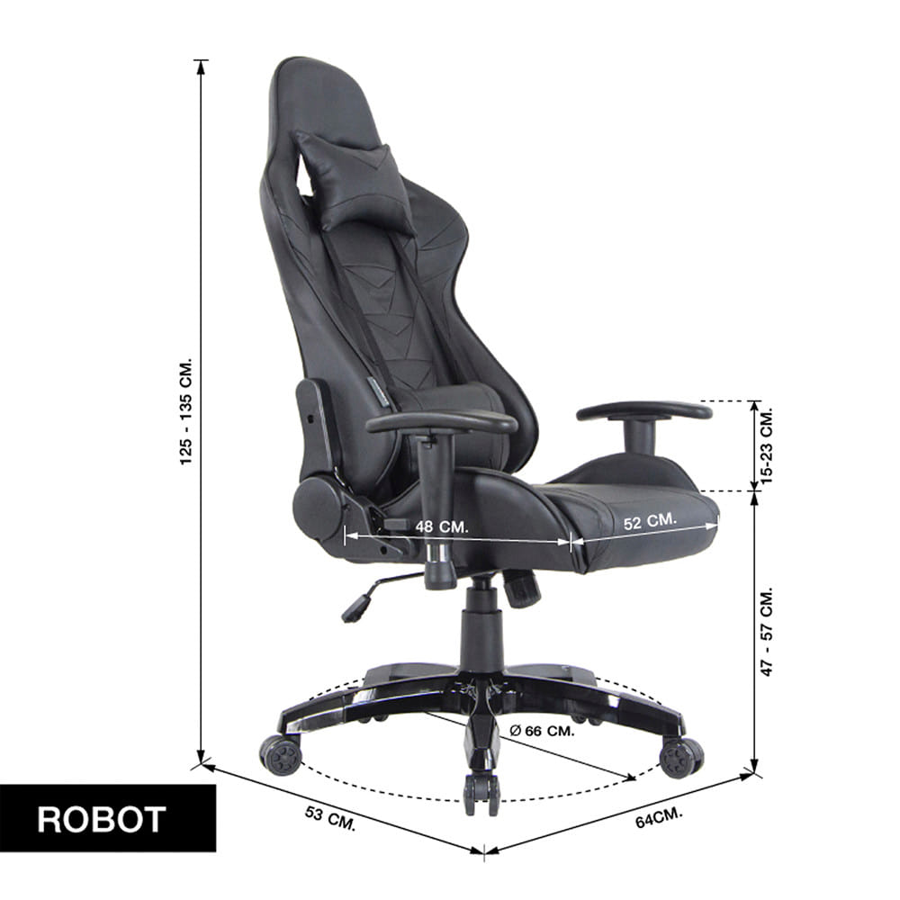 เก้าอี้เกมมิ่ง U-RO DECOR ROBOT สีดำ
