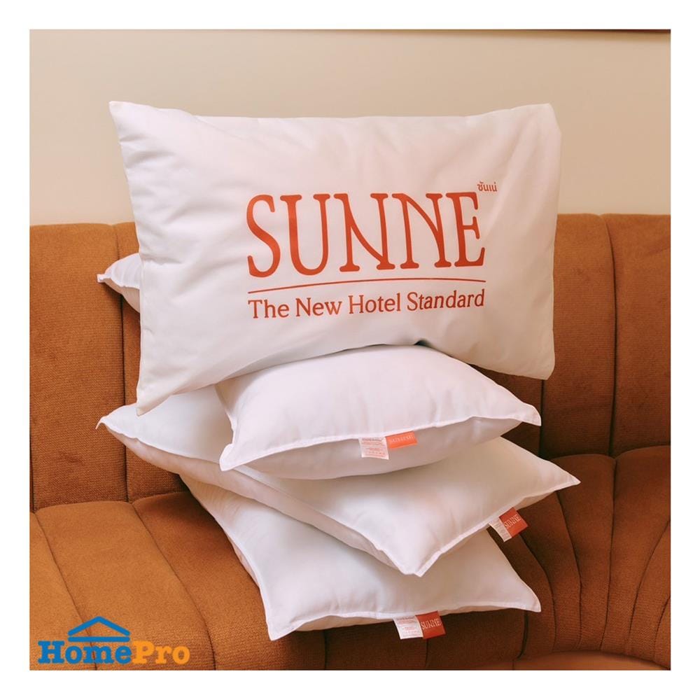 หมอนหนุน ขนห่านเทียม SUNNE HOTELIER 19x29 นิ้ว สีขาว